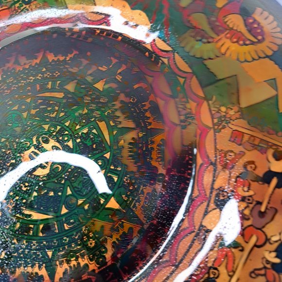 Mexican pottery plate high gloss finish. - Picture 4 of 7